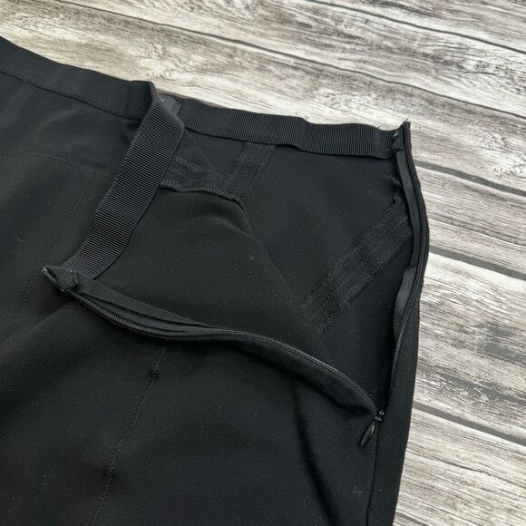 Ann Taylor Women's Black Paneled Fitted Pencil Skirt 8 Ribbon Waistband Side Zip - Picture 6 of 11